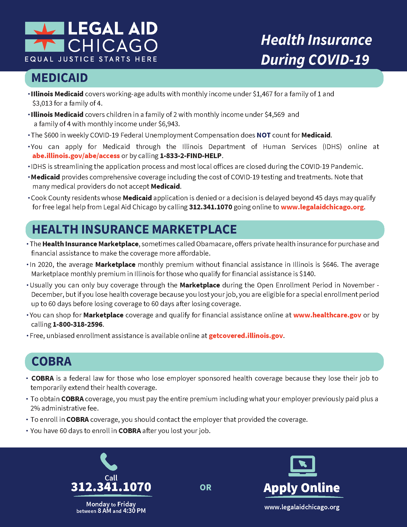 Info Sheet Revised IL Health Insurance Coverage during COVID19