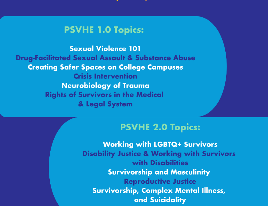 Winter 2026 Preventing Sexual Violence in Higher Education Training (PSVHE 1.0)